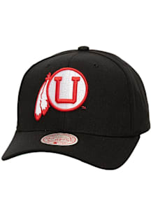 Mitchell and Ness Utah Utes Black All In 2.0 Mens Snapback Hat
