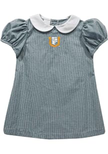 Vive La Fete USF Dons Baby Girls Green Gingham Collar Short Sleeve Dress
