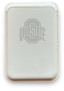 White Ohio State Buckeyes Debossed Leather Phone Wallets