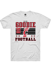 Caleb Goodie Rally Mens White Cincinnati Bearcats NIL Striped Player T Shirt