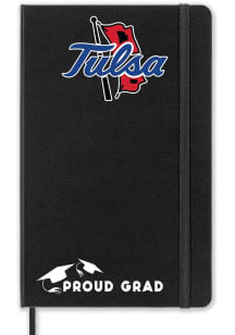 Black Tulsa Golden Hurricane Proud Grad team logo Notebook and Folder