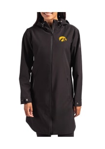 Womens Iowa Hawkeyes Black Cutter and Buck Camano Light Weight Jacket