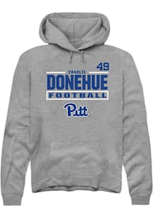 Charlie Donehue Pitt Panthers Mens Graphite Football NIL Stacked Box Player Hood