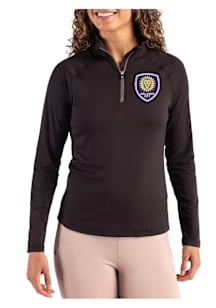Cutter and Buck Orlando City SC Womens Black Coastline Qtr Zip