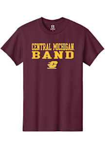 Summit Sportswear Central Michigan Chippewas Maroon Stacked Band Short Sleeve T Shirt