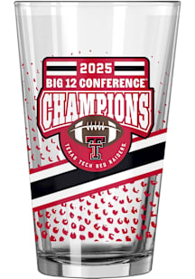 Texas Tech Red Raiders 2025 Big 12  Football Champions 16oz Pint Glass - White