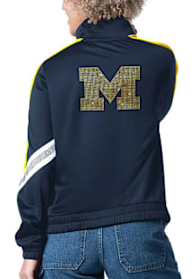 Michigan Wolverines Womens Blue Long Shot Long Sleeve Track Jacket