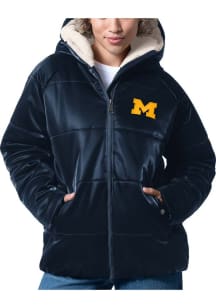 Michigan Wolverines Womens Blue Oddsmaker Heavy Weight Jacket