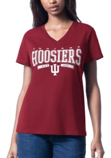 Indiana Hoosiers Cheer Dance Short Sleeve T-Shirt - Crimson