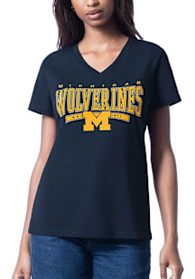 Michigan Wolverines Cheer Dance Short Sleeve T-Shirt - Blue