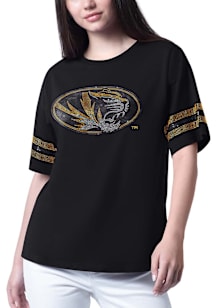 Missouri Tigers Womens Black Fan Catch Short Sleeve T-Shirt