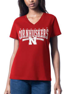 Nebraska Cornhuskers Cheer Dance Short Sleeve T-Shirt - Red
