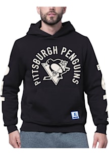 Starter Pittsburgh Penguins Mens Black Hand Off Long Sleeve Hoodie