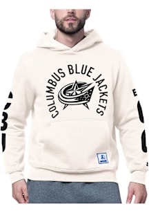 Starter Columbus Blue Jackets Mens White Hand Off Long Sleeve Hoodie