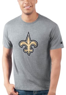 Starter New Orleans Saints Grey Primary Logo Short Sleeve T Shirt
