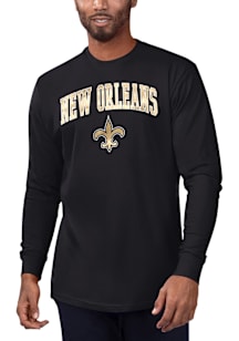 Starter New Orleans Saints Black Arch Name Long Sleeve T Shirt