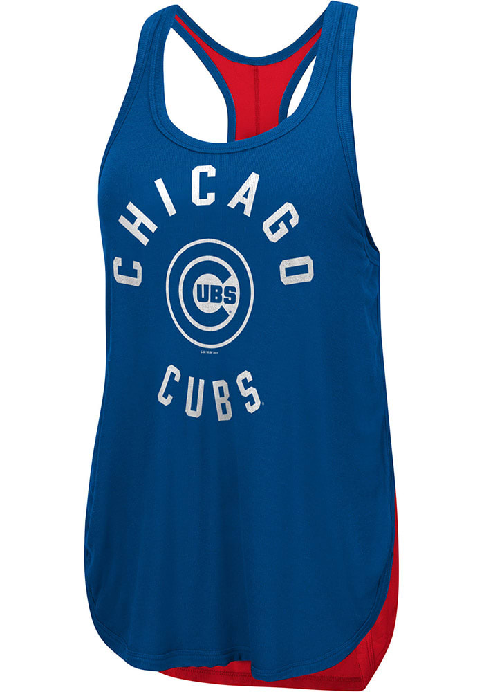 Chicago Cubs Womens Blue Equalizer Tank Top