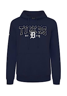 Levelwear Detroit Tigers Mens Navy Blue Podium Textbook Long Sleeve Hoodie