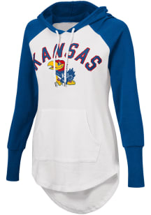 Kansas Jayhawks Womens White All Division Hooded Sweatshirt