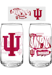 Indiana Hoosiers 2025 College Football Champions Glass Pint Glass - White