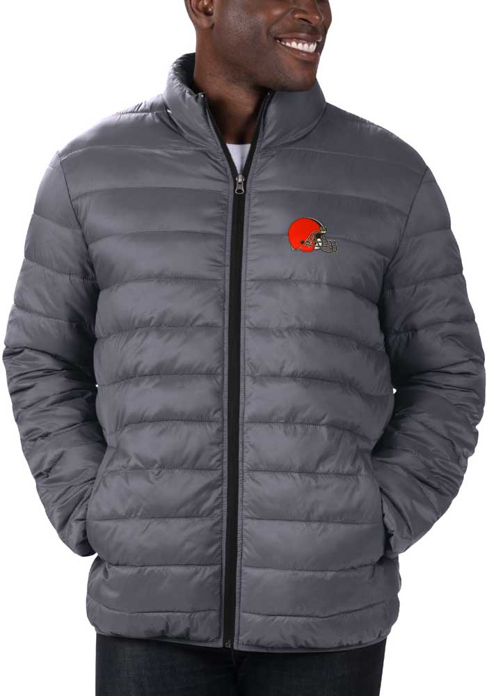 Cleveland Browns Mens Charcoal Yard Line Heavyweight Jacket