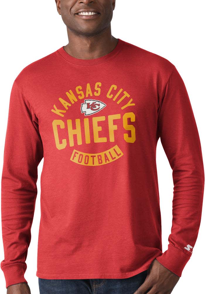 Starter Kansas City Chiefs Red Record Setter Long Sleeve Fashion T Shirt