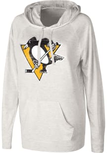 Pittsburgh Penguins Womens Oatmeal Pre-Game Hooded Sweatshirt