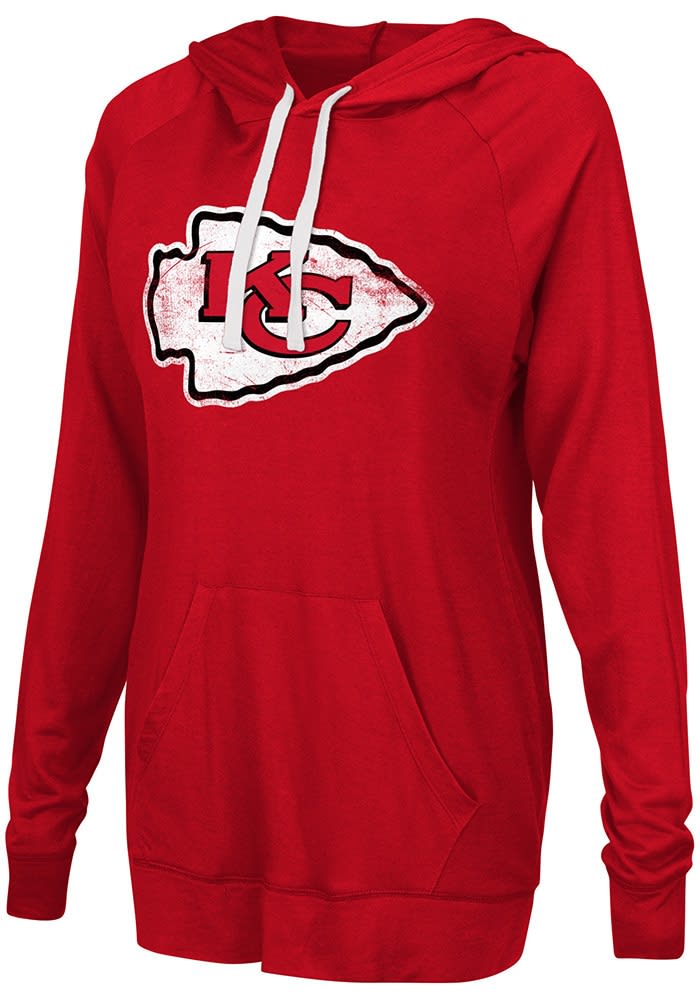 G-III Apparel Group (Pressbox) Kansas City Chiefs Women's Red Corded Crew Sweatshirt, Red, 100% Cotton, Size M, Rally House