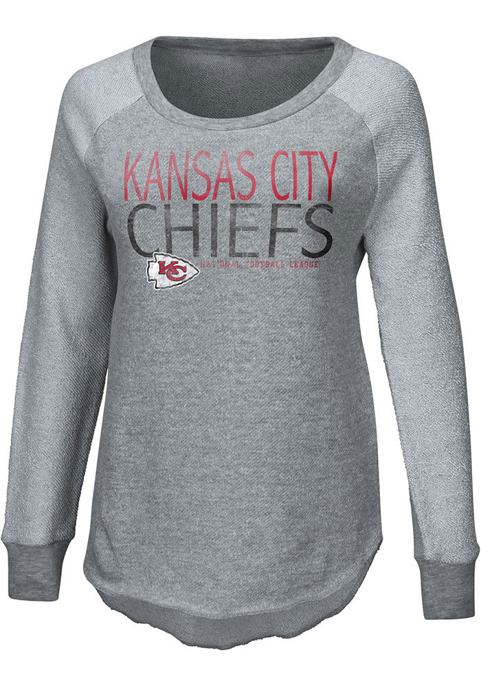 Kansas City Chiefs Womens Black Julie Comfy Cord Crew Sweatshirt