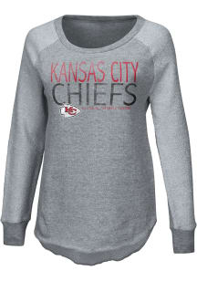 Kansas City Chiefs Womens Grey Gridiron Crew Sweatshirt