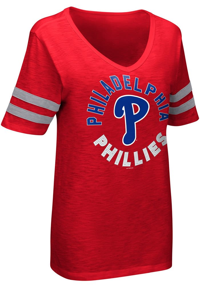 Philadelphia Phillies Womens Red Triple T-Shirt - 9431251