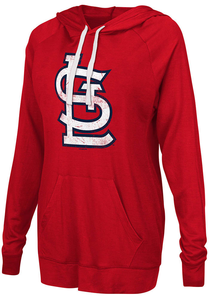 G-III Apparel Group St Louis Cardinals Women's Red Pre Game Hood Hooded Sweatshirt, Red, 60% Modal/40% Viscose, Size S, Rally House