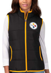 Pittsburgh Steelers Womens Black Grand Slam Vest