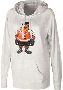 Gritty  G3 Philadelphia Flyers Womens Oatmeal Gritty Pregame Hooded Sweatshirt