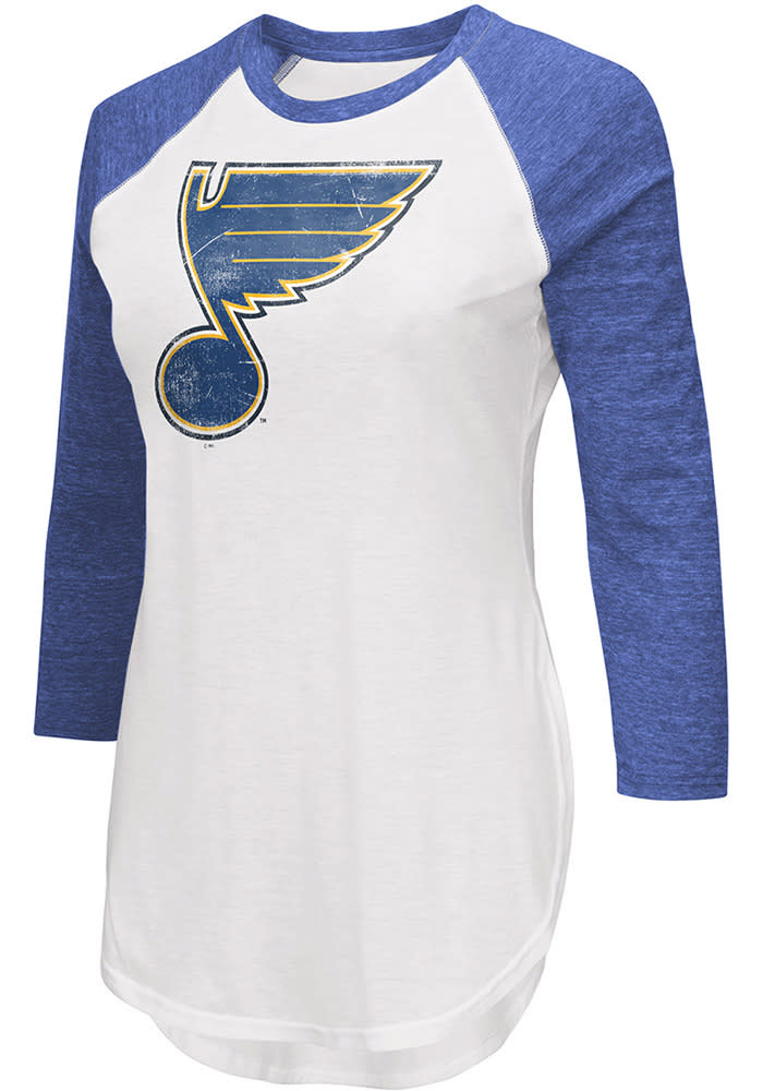 St Louis Blues Womens White Tailgate LS Tee