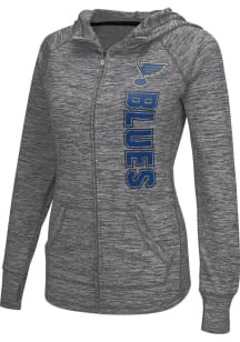 St Louis Blues Womens Grey Defender Long Sleeve Full Zip Jacket