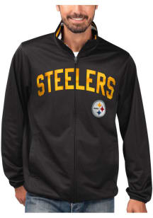Pittsburgh Steelers Mens Black Double Play Track Jacket