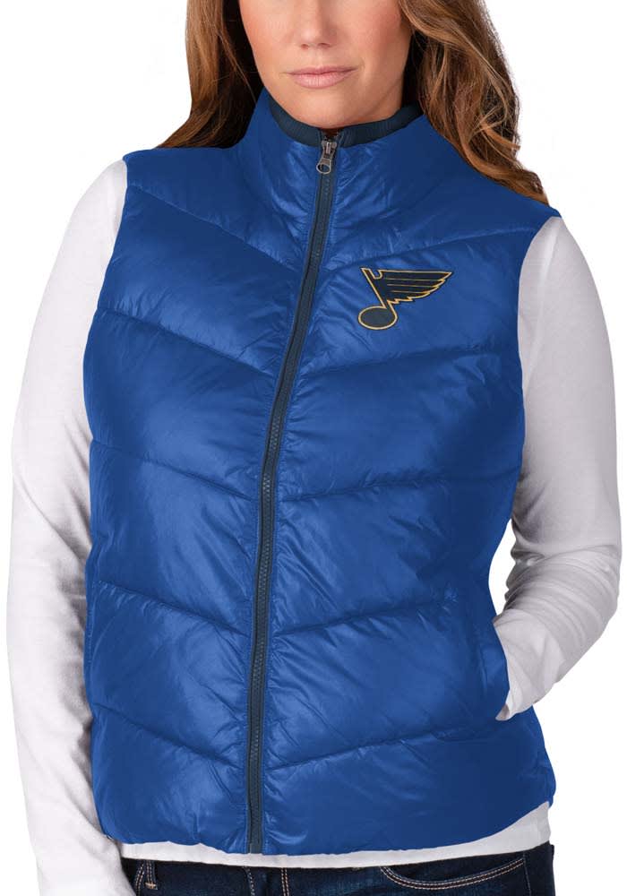 St Louis Blues Levelwear Womens Navy Blue Story Sleeveless Jacket