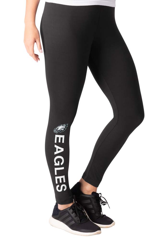 NFL Team Apparel Women's Philadelphia Eagles Black Fraction Leggings