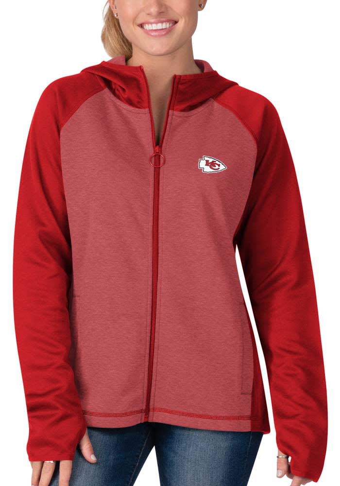 Kansas City Chiefs Womens Red Fan Favorite Long Sleeve Full Zip Jacket -  9432156