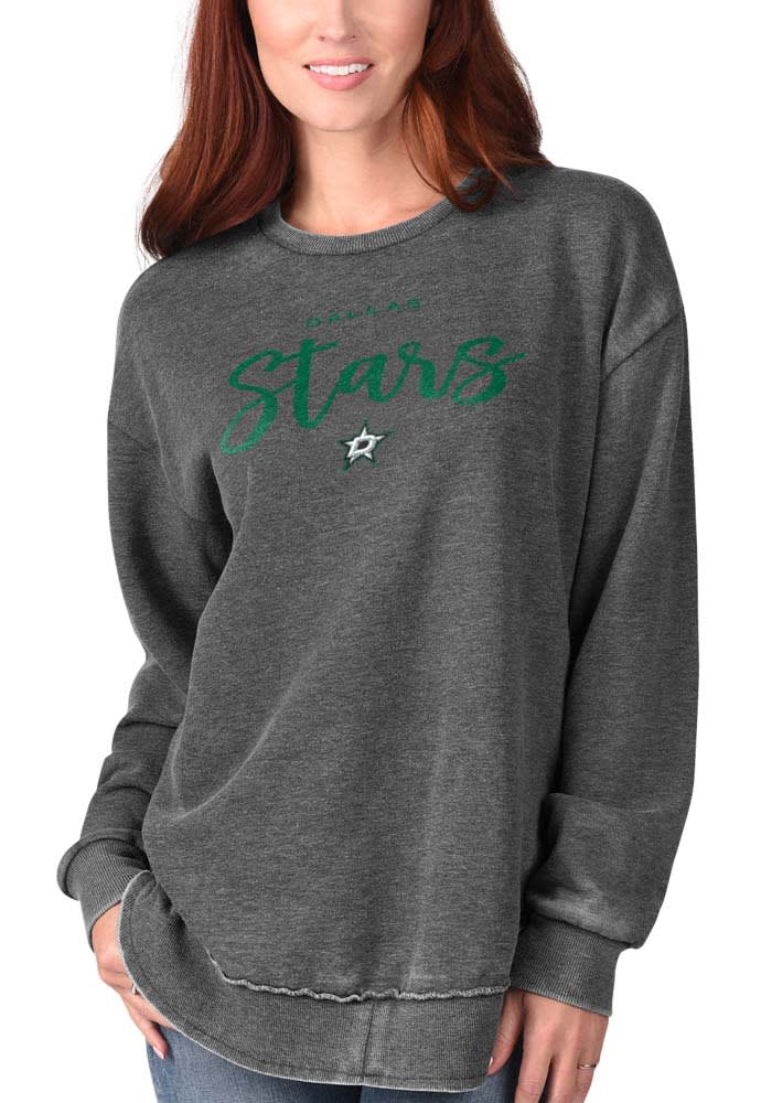 Dallas Stars Womens Black Gertrude Vintage Crew Sweatshirt