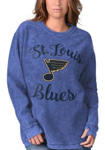 St Louis Blues Womens Blue Julie Comfy Cord Crew Sweatshirt