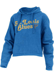 St Louis Blues Womens Blue Comfy Cord Hooded Sweatshirt