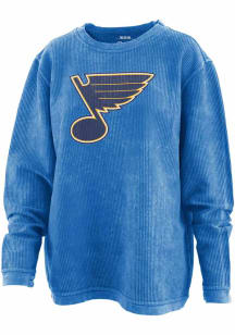 St Louis Blues Womens Blue Cozy Cord Crew Sweatshirt