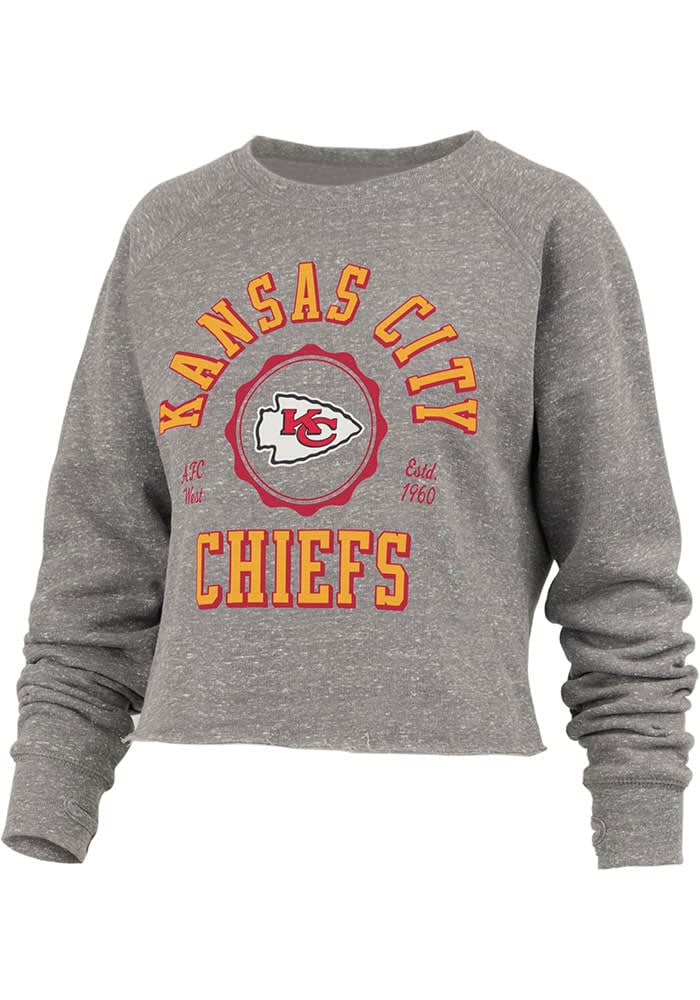 Kansas City Chiefs Womens Grey Retro Gameday Knobi Crew Sweatshirt  Kansas  city chiefs shirts, Kansas city chiefs apparel, Chief clothes