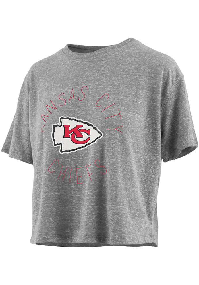 Kansas City Chiefs Womens Grey Knobi Short Sleeve T-Shirt