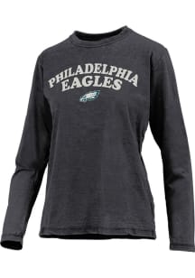 Philadelphia Eagles Womens Black Vintage LS Tee