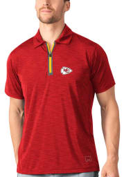 MSX Kansas City Chiefs Mens Red Knit Short Sleeve Polo