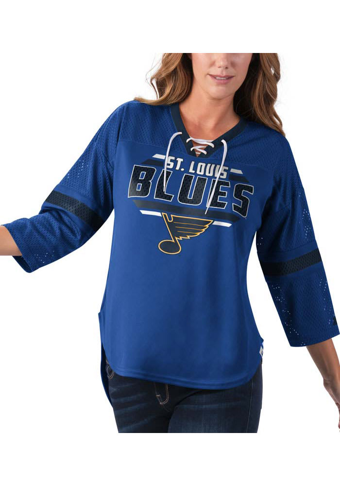 St Louis Blues Womens Lead Game Fashion Hockey Jersey - Blue