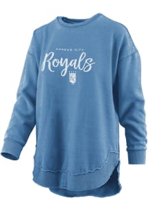 Kansas City Royals Womens Blue Vintage Crew Sweatshirt